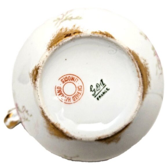 Antique CH Field Haviland Limoges GDA France Porcelain Cream Pitcher/Sugar Dish - Picture 9 of 14